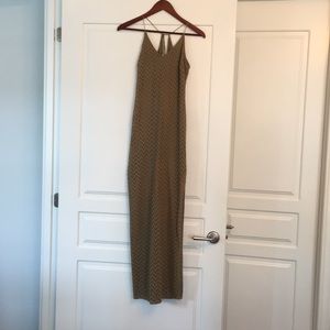 Guess olive green knit maxi dress